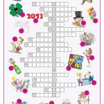 New Year's Eve &day Crossword Puzzle Worksheet   Free Esl Printable   Printable New Year&#039;s Crossword Puzzle