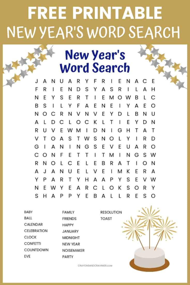 New Year&amp;#039;s Word Search Free Printable - New Year&amp;amp;#039;s Printable Puzzles