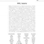 Nhl Teams Word Search   Wordmint   Printable Hockey Crossword
