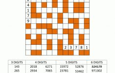 Number Fill In Puzzles – Free Printable Crossword Puzzle #2