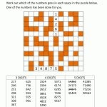 Number Fill In Puzzles   Free Printable Crossword Puzzle #6