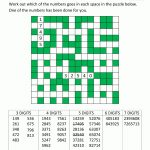 Number Fill In Puzzles   Printable Crossword #5
