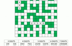 Number Fill In Puzzles – Printable Crossword #5