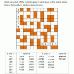Number Fill In Puzzles   Printable Fill In Puzzle