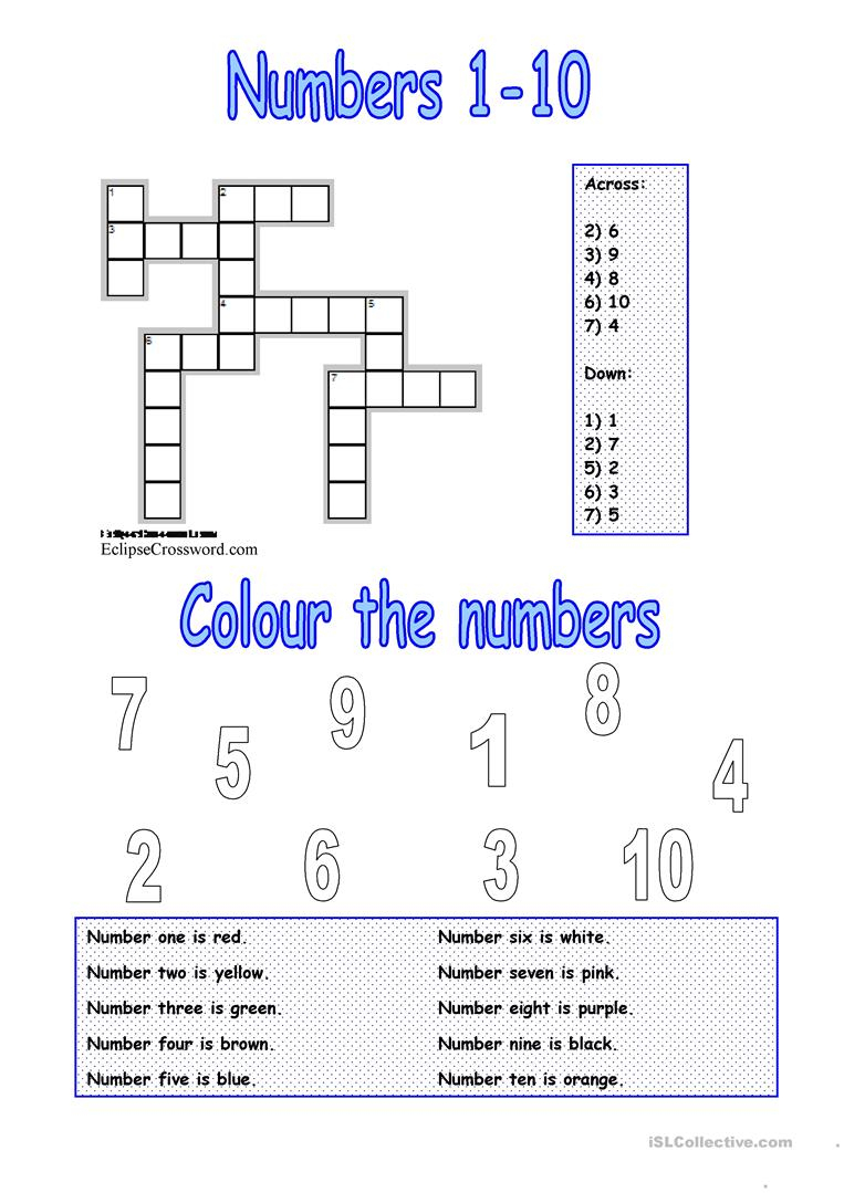 Numbers 1-10 Worksheet - Free Esl Printable Worksheets Madeteachers - Printable Number Puzzles 1-10