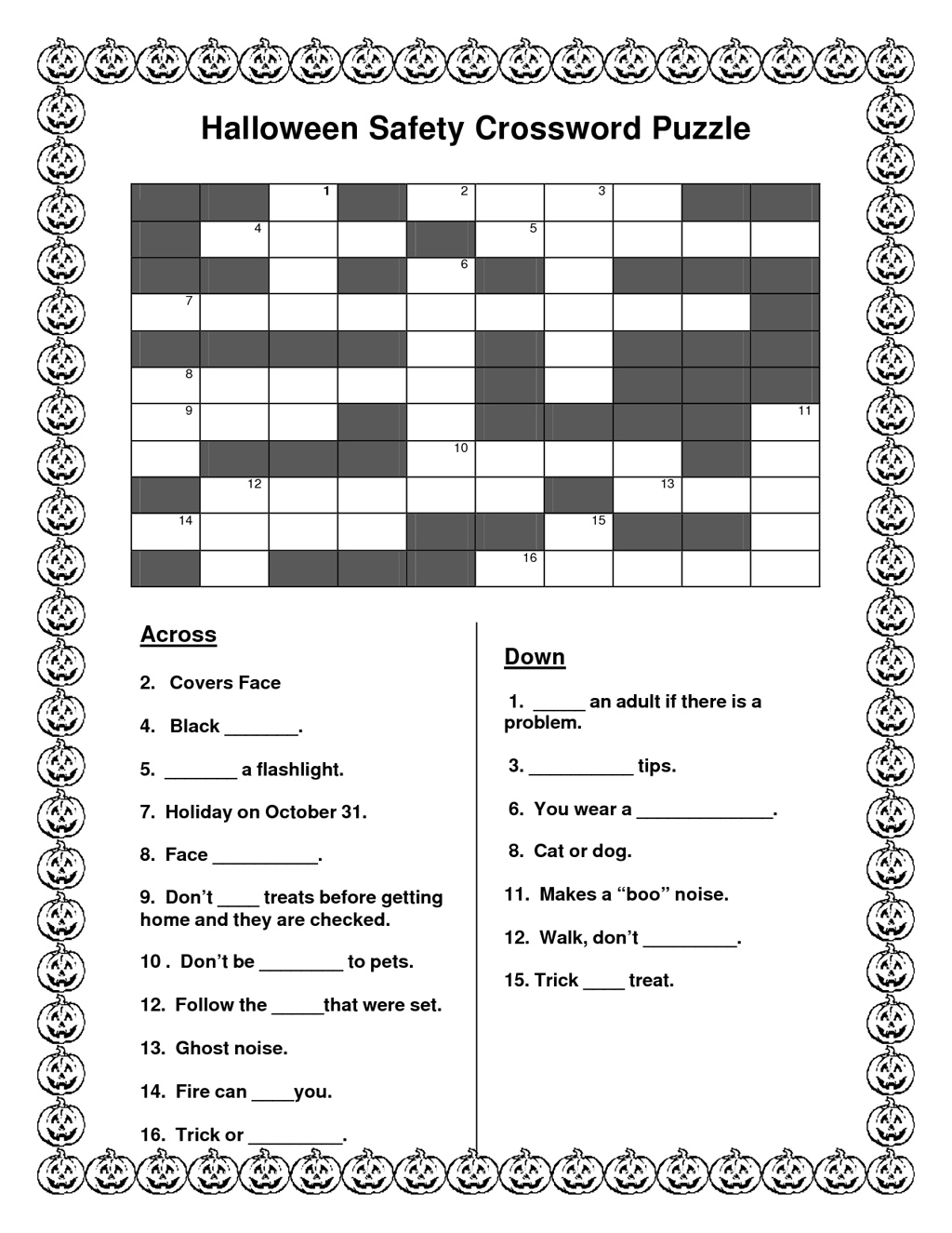 October Fest Freebie Crossword - October Crossword Puzzle Printable