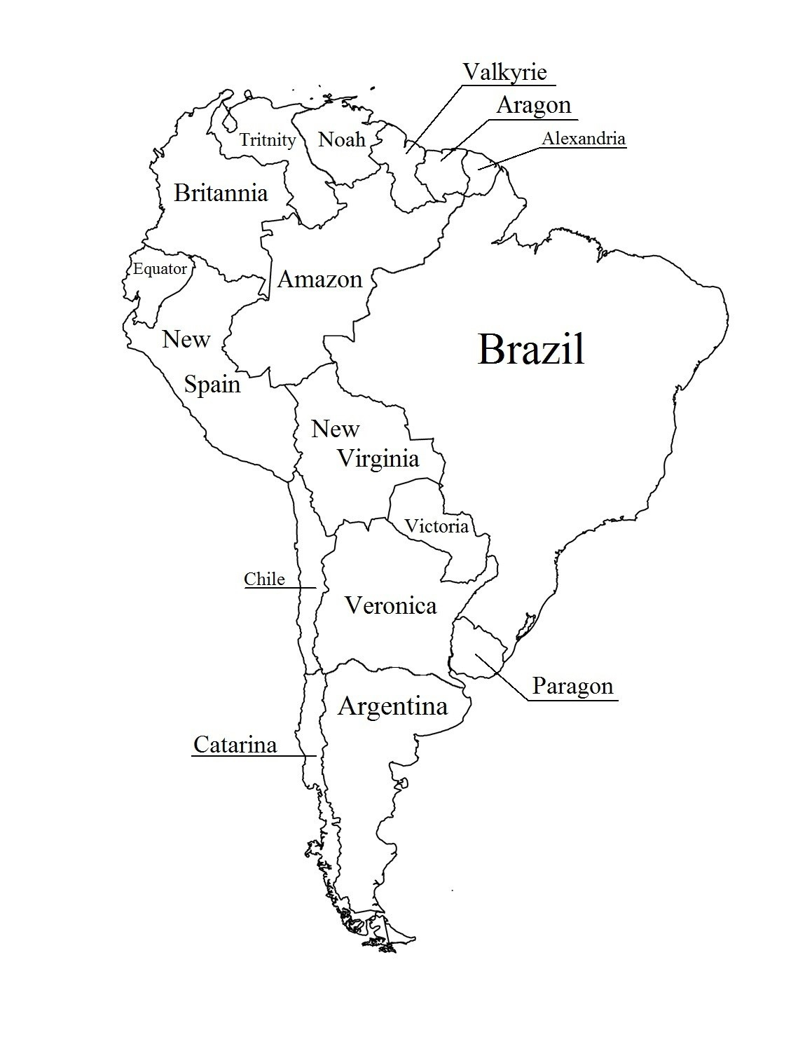 Outline Map Of South America Printable With Blank North And For New - Printable Puzzle South America