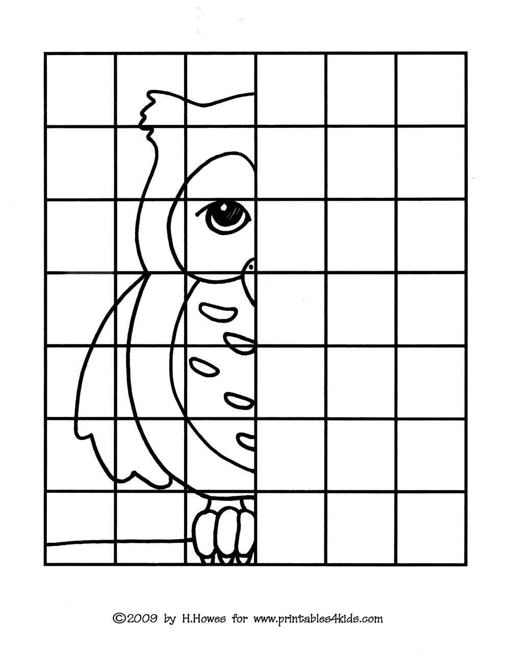 Owl Complete The Picture Drawing : Printables For Kids – Free Word - Printable Drawing Puzzles