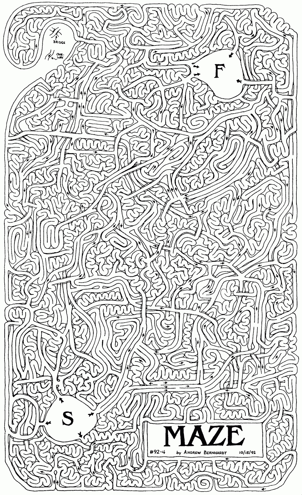 Pandemonium Maze | Late Night At The Library | Maze Worksheet - Printable Puzzles Mazes