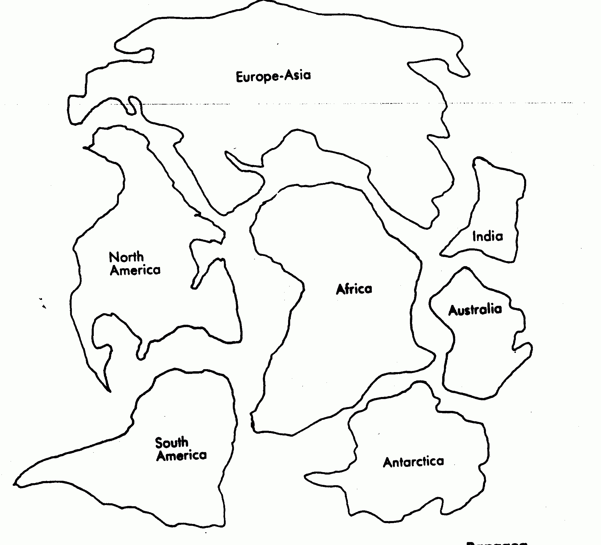 Pangaea Puzzle Pieces | Science | Continents, Oceans, Science - 7 Continents Printable Puzzle