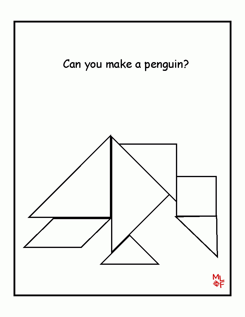 printable tangram puzzles for kindergarten  printable