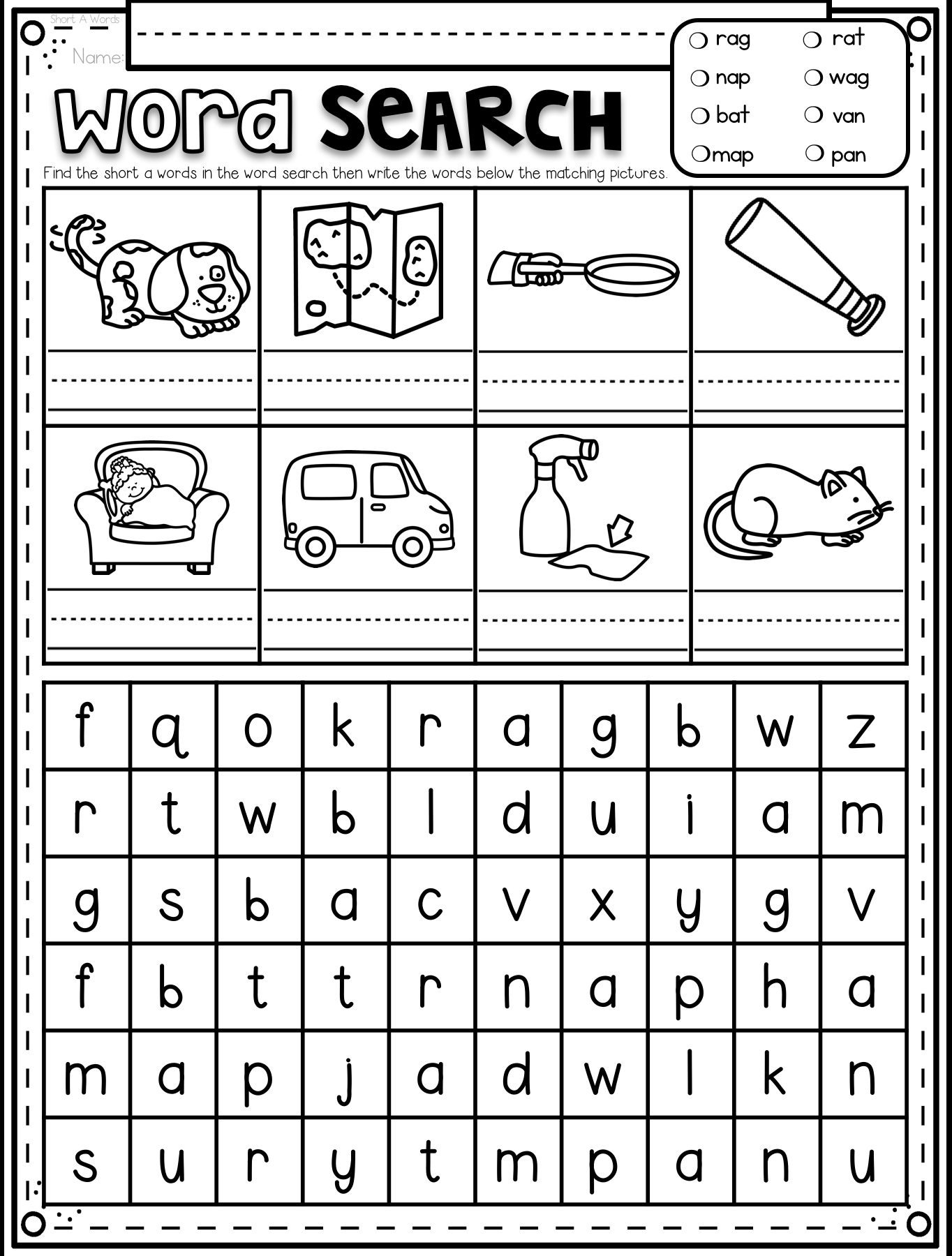 Printable Phonics Puzzles - Printable Crossword Puzzles