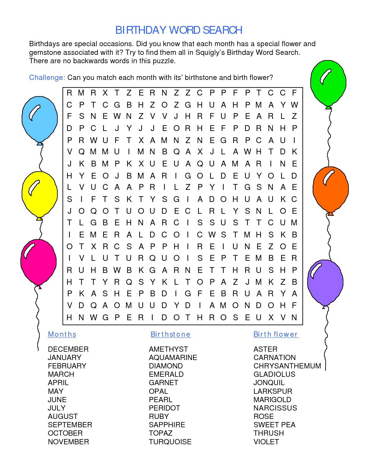 Photos Of Happy Birthday Printable Word Puzzles | Outreach Ministry - Printable Birthday Puzzle