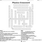 Physics Crossword   Wordmint   Physics Crossword Puzzles Printable With Answers