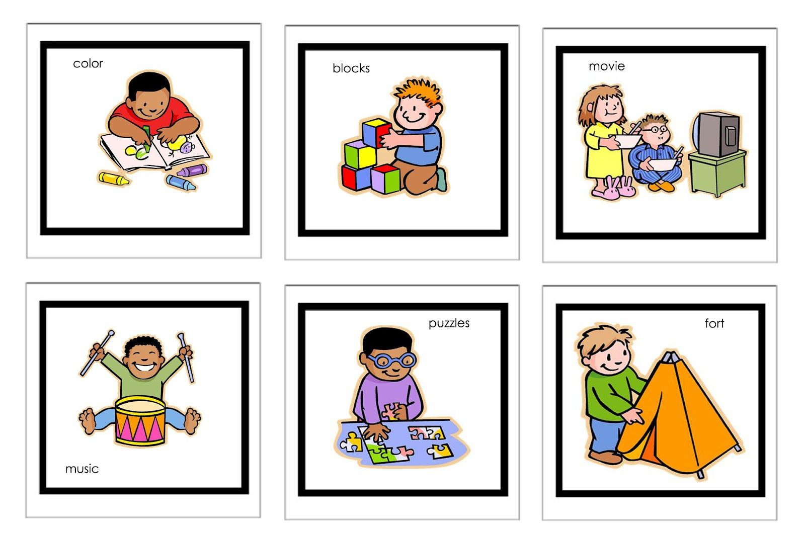 Picture Cards For Nonverbal Children | Free Printable Visual - Free Printable Visual Puzzles