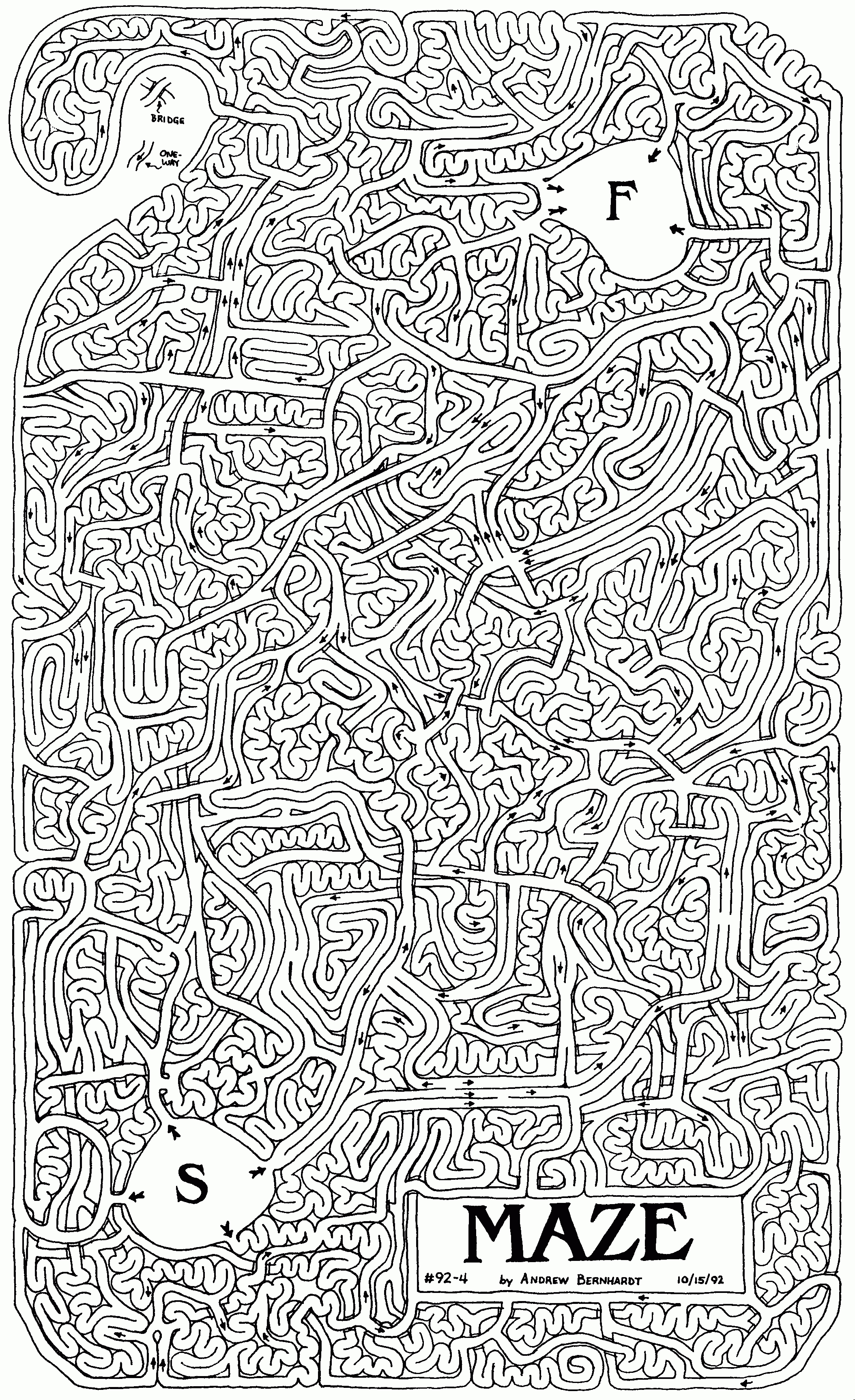 Picturesofmazes | 10 Printable Mazes Nearly Impossible To Solve - Printable Bridges Puzzles