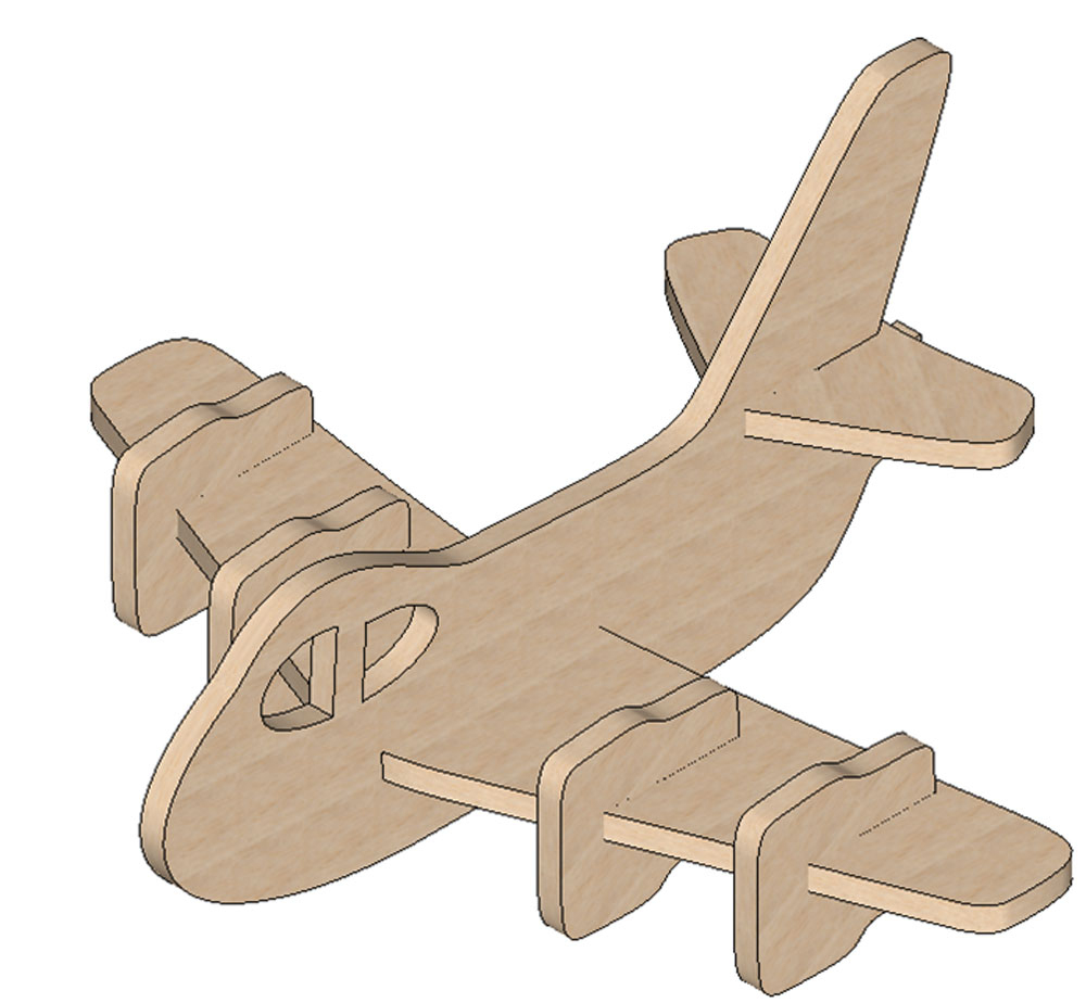 Plane Mini Puzzle - Mini Puzzles | Makecnc - Printable 3D Puzzle