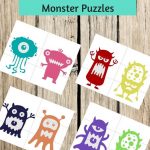 Pre K Monster Printable Puzzles For Preschool Or Toddler Busy | Etsy   Printable Puzzle Toddler