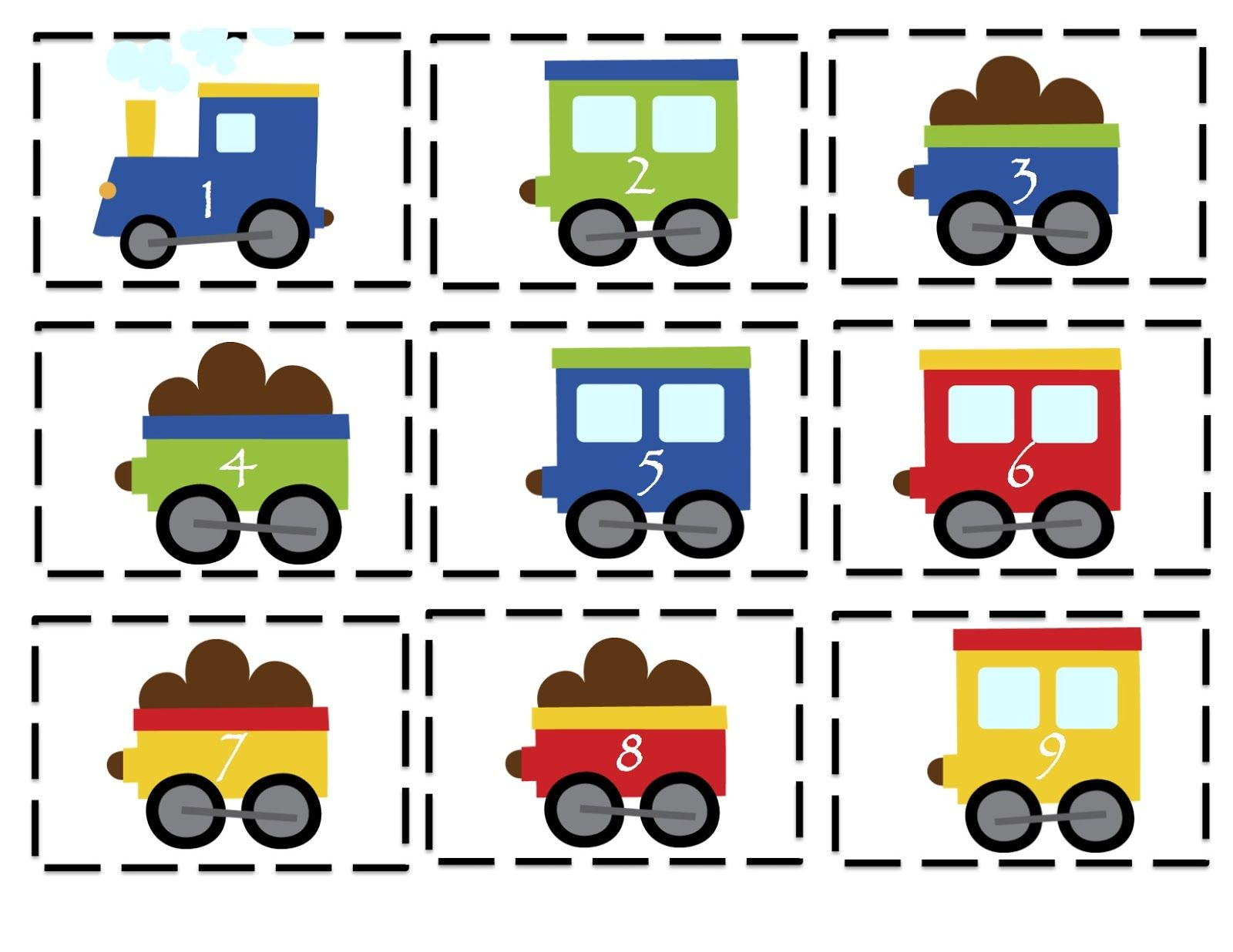 Preschool Printables: Trains, Planes And Automobiles Printable - Printable Train Puzzle