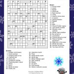 Print And Solve This Fun Winter Crossword Puzzle. Learning Is Fun At   Winter Crossword Puzzle Printable