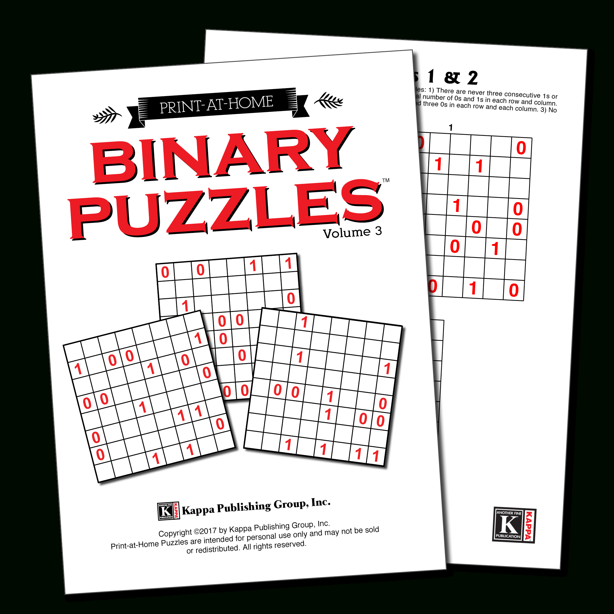 Print-At-Home Binary Puzzles – Kappa Puzzles - K Print Puzzle