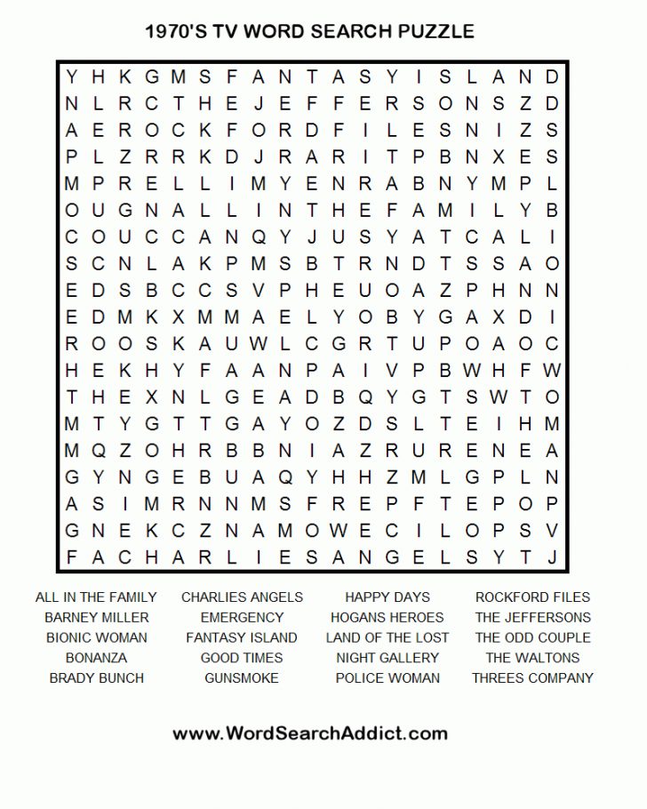 Search A Word Printable Puzzles
