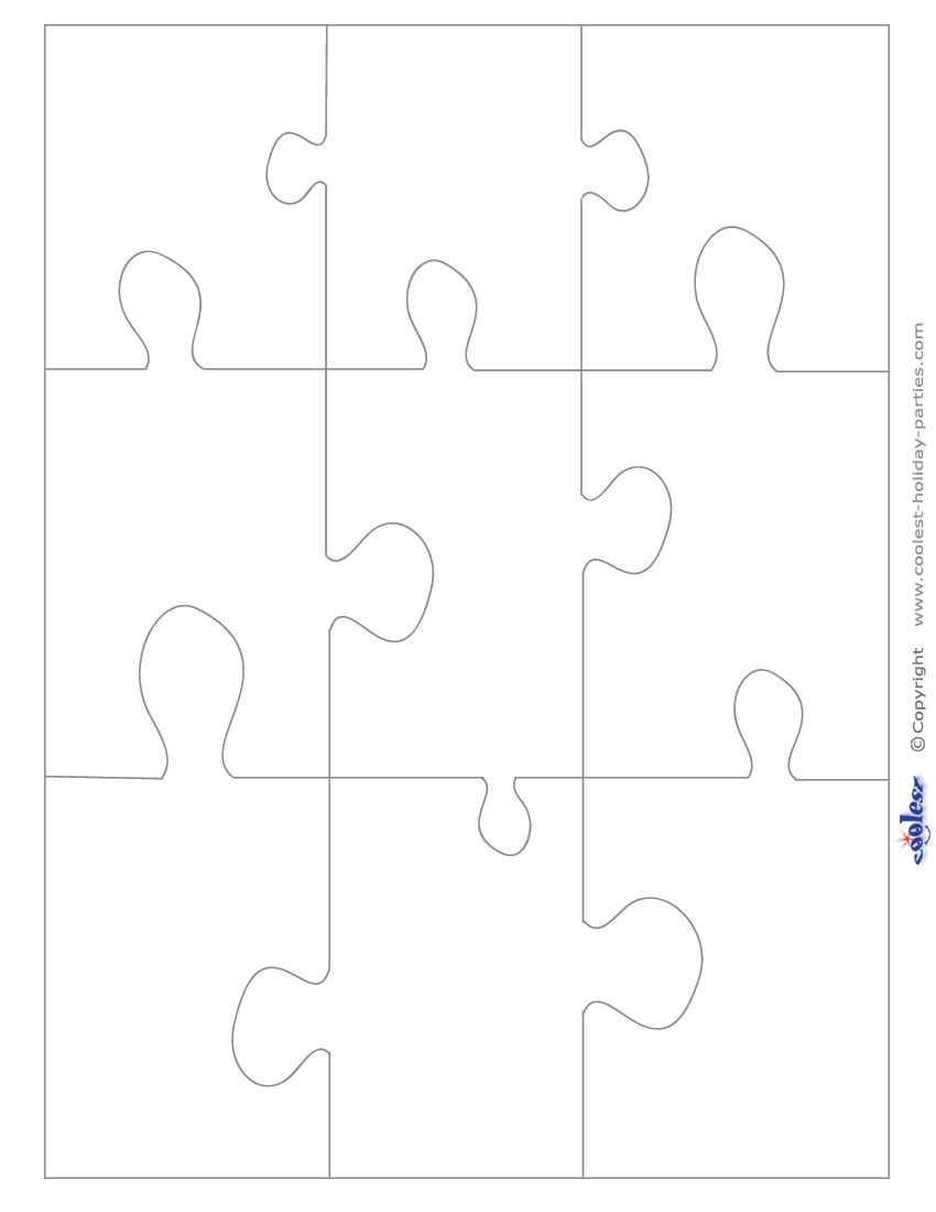 Print Out These Large Printable Puzzle Pieces On White Or Colored A4 - Printable Puzzle.com