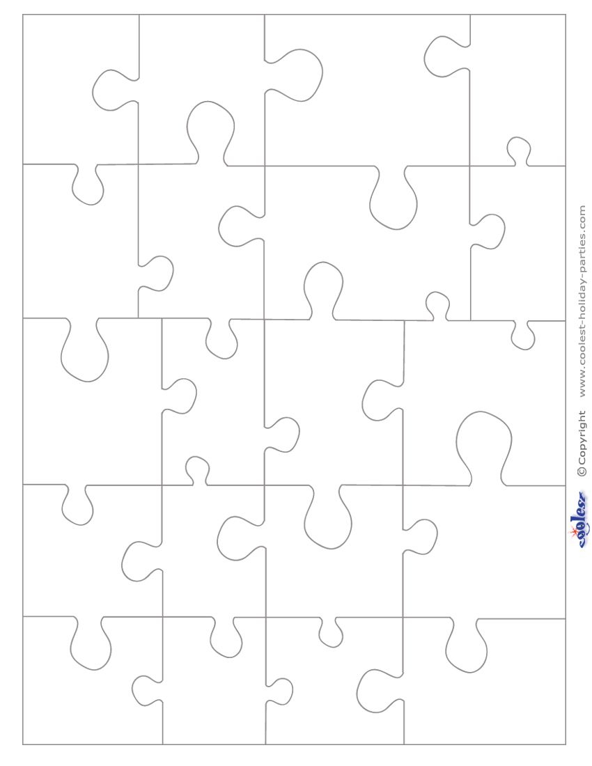 Print Out These Medium-Sized Printable Puzzle Pieces On White Or - Printable Puzzle Outline