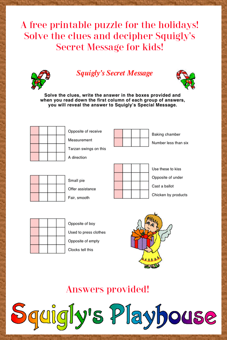 Printable Holiday Puzzles | Printable Crossword Puzzles