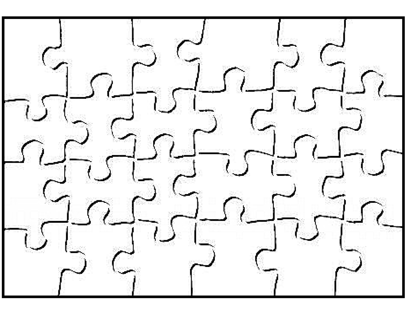 25 Jigsaw Puzzle Blank Template Stock Illustration - Illustration Of