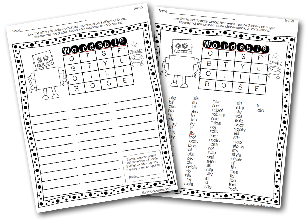 Printable Boggle-Style Word Puzzles | School Stuff | Boggle - Printable Boggle Puzzles