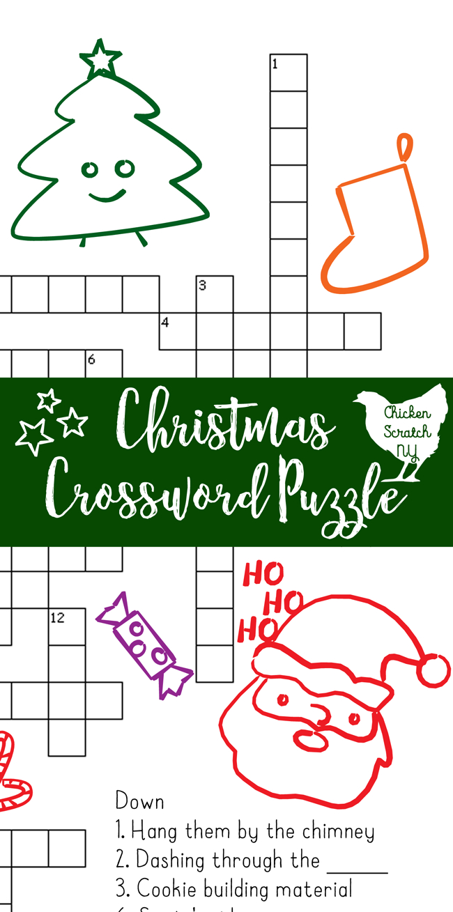 Printable Christmas Crossword Puzzle With Key - Printable Puzzles Christmas