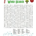 Printable Christmas Word Search For Kids & Adults   Happiness Is   Printable Xmas Puzzles