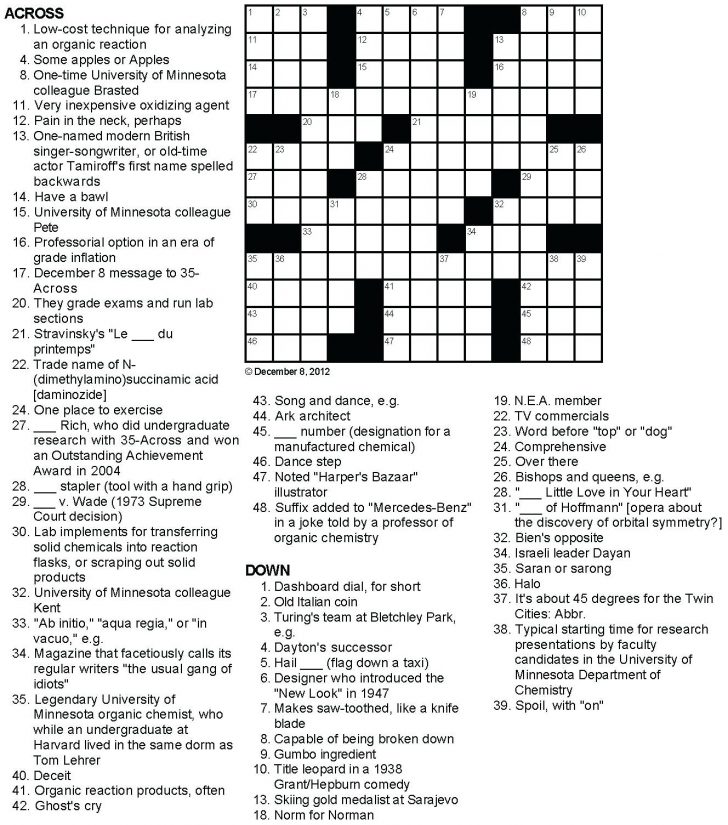 Easy Printable Crossword Puzzles And Answers