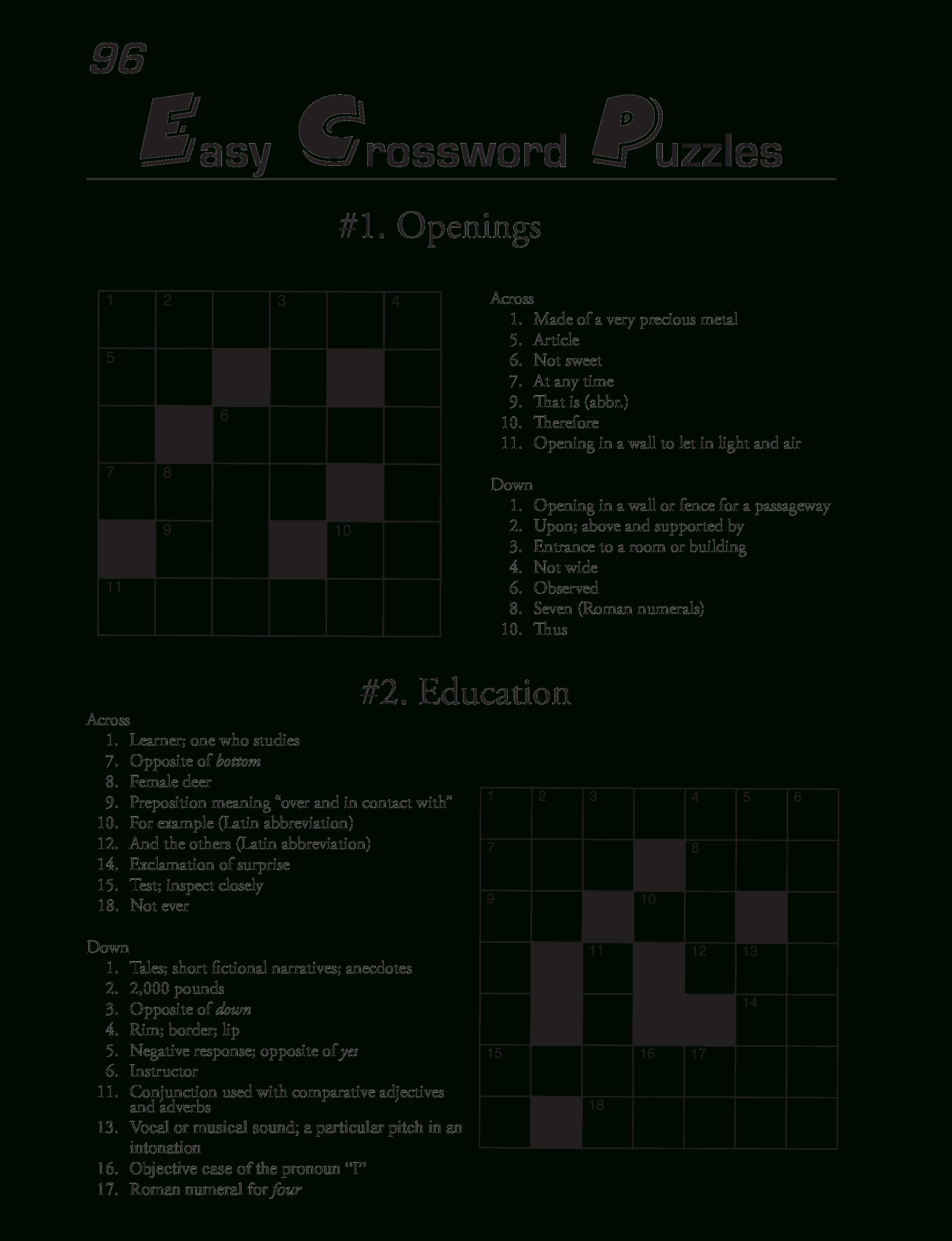 Printable Crossword Puzzles Template | Templates At - Download Printable Crossword Puzzles