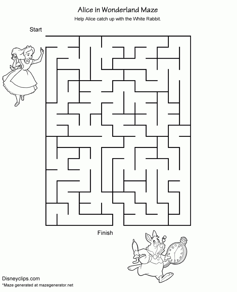 Printable Disney Mazes | Disneyclips - Printable Labyrinth Puzzles