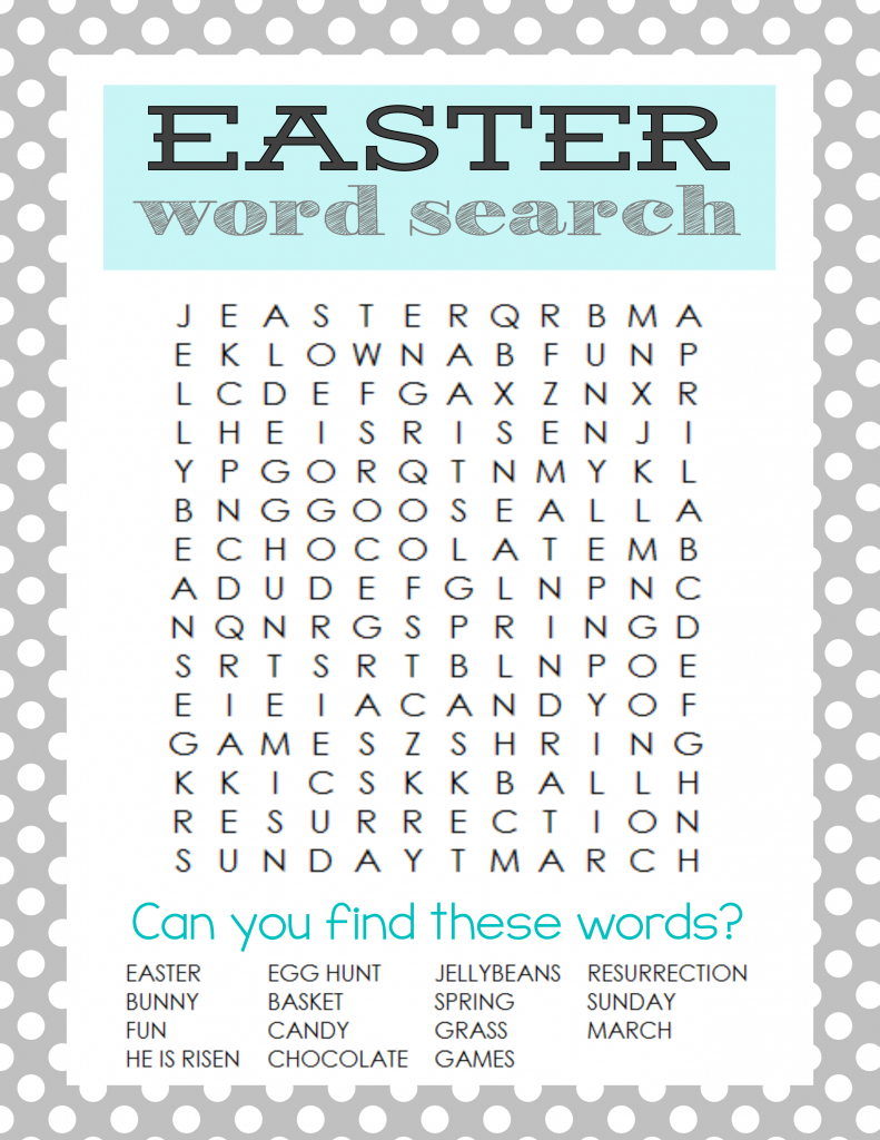 Printable Easter Word Search | Easter Parties And Games | Easter - Printable Easter Puzzles For Adults