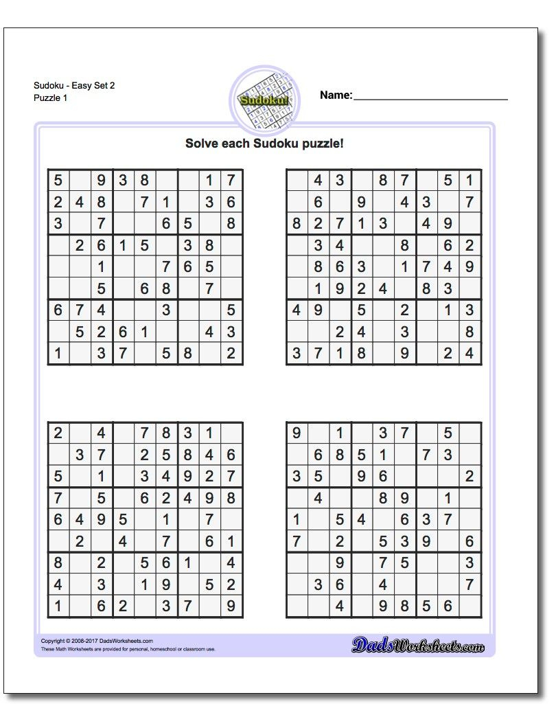 Krazydad Printable Sudoku