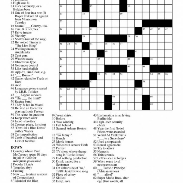 Printable Crosswords For Year 4