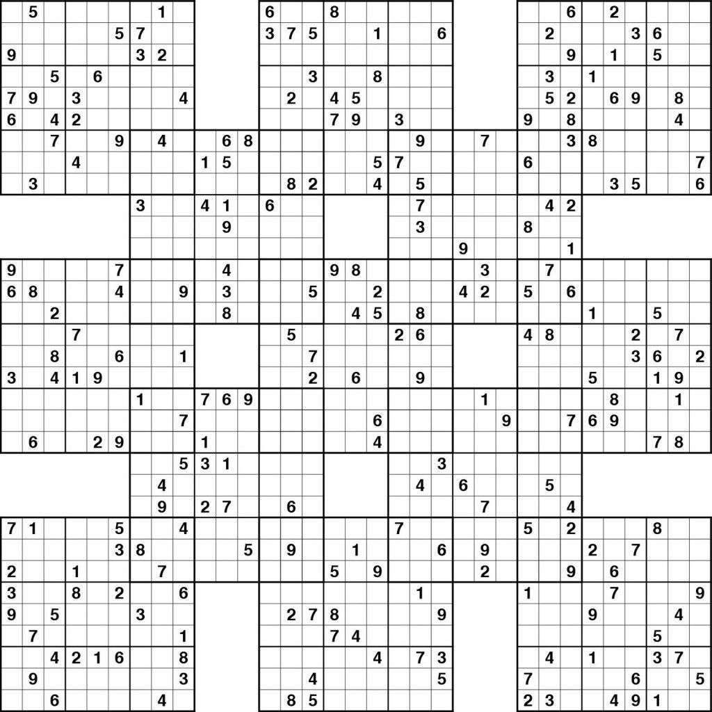 Printable Giant Sudoku Puzzles | Printable Sudoku Free - Printable Giant Puzzle