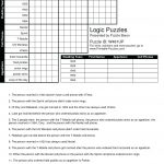 Printable Logic Puzzle – Myheartbeats.club   Printable Deduction Puzzles