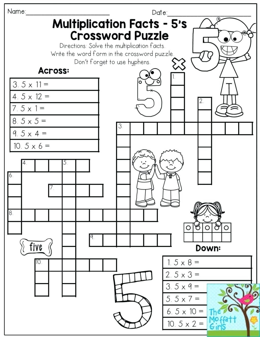 Printable Math Puzzles For High School Printable Crossword Puzzles