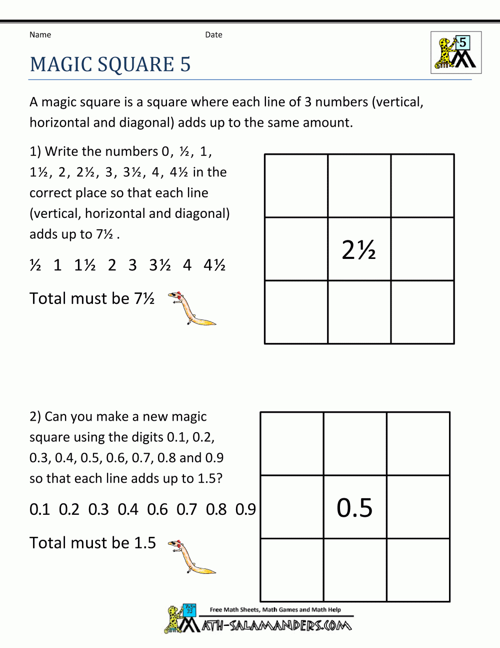 Printable Math Puzzles 5Th Grade - Printable Educational Puzzles