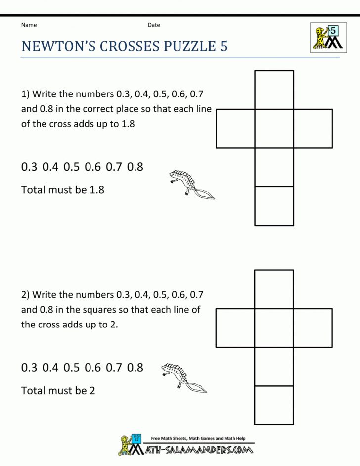 Printable Maths Puzzles Year 6