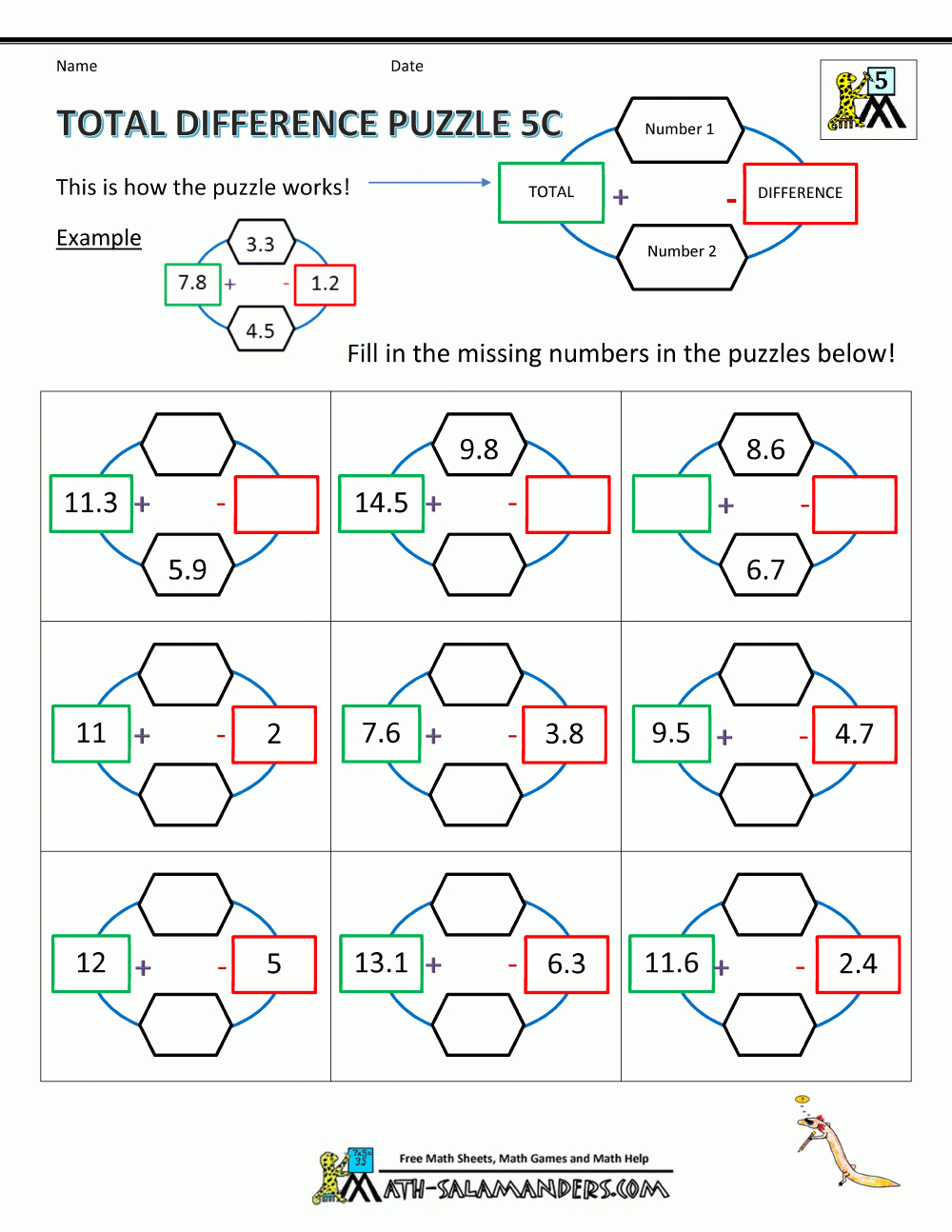 Printable Math Puzzles 5Th Grade - Printable Puzzle For 8 Year Old