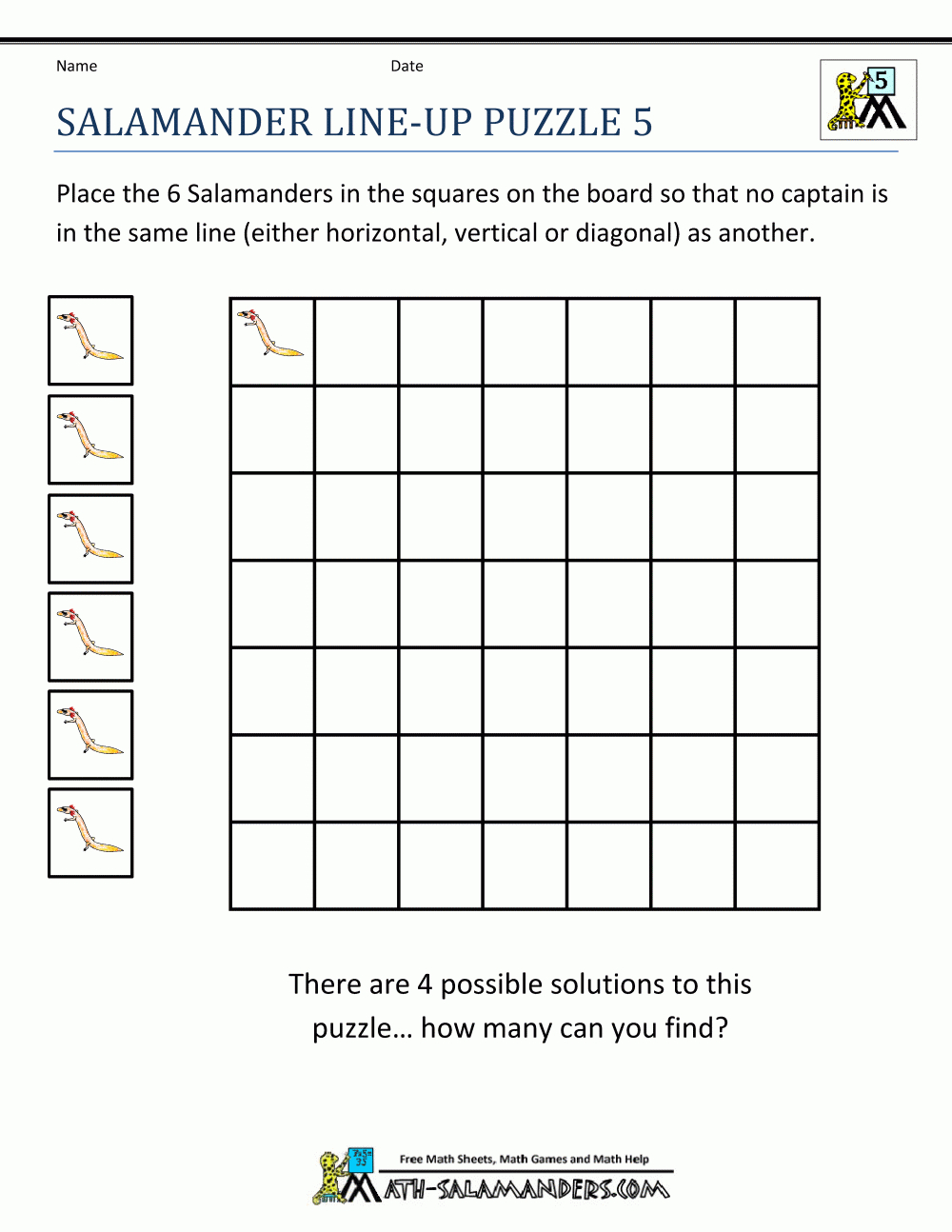 Printable Math Puzzles 5Th Grade - Printable Square Puzzle