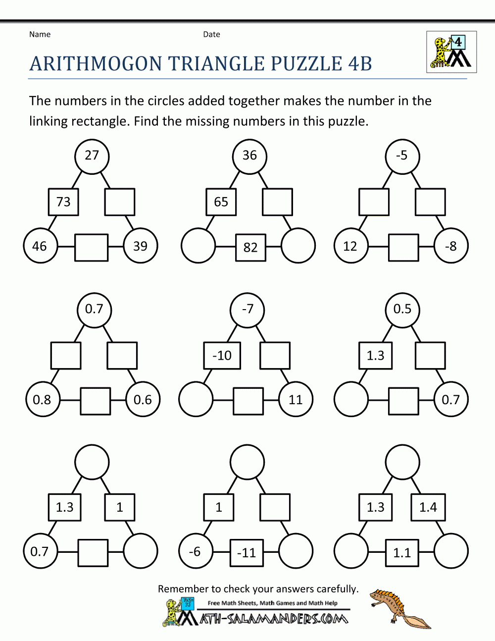 Printable-Number-Puzzles-Arithmogon-Triangle-Puzzle-4B.gif (1000 - Printable Multiplication Puzzle