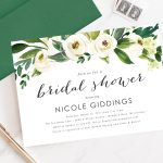 Printable Or Printed Watercolor White And Green Floral Header | Etsy   Printable Dropdown Puzzles