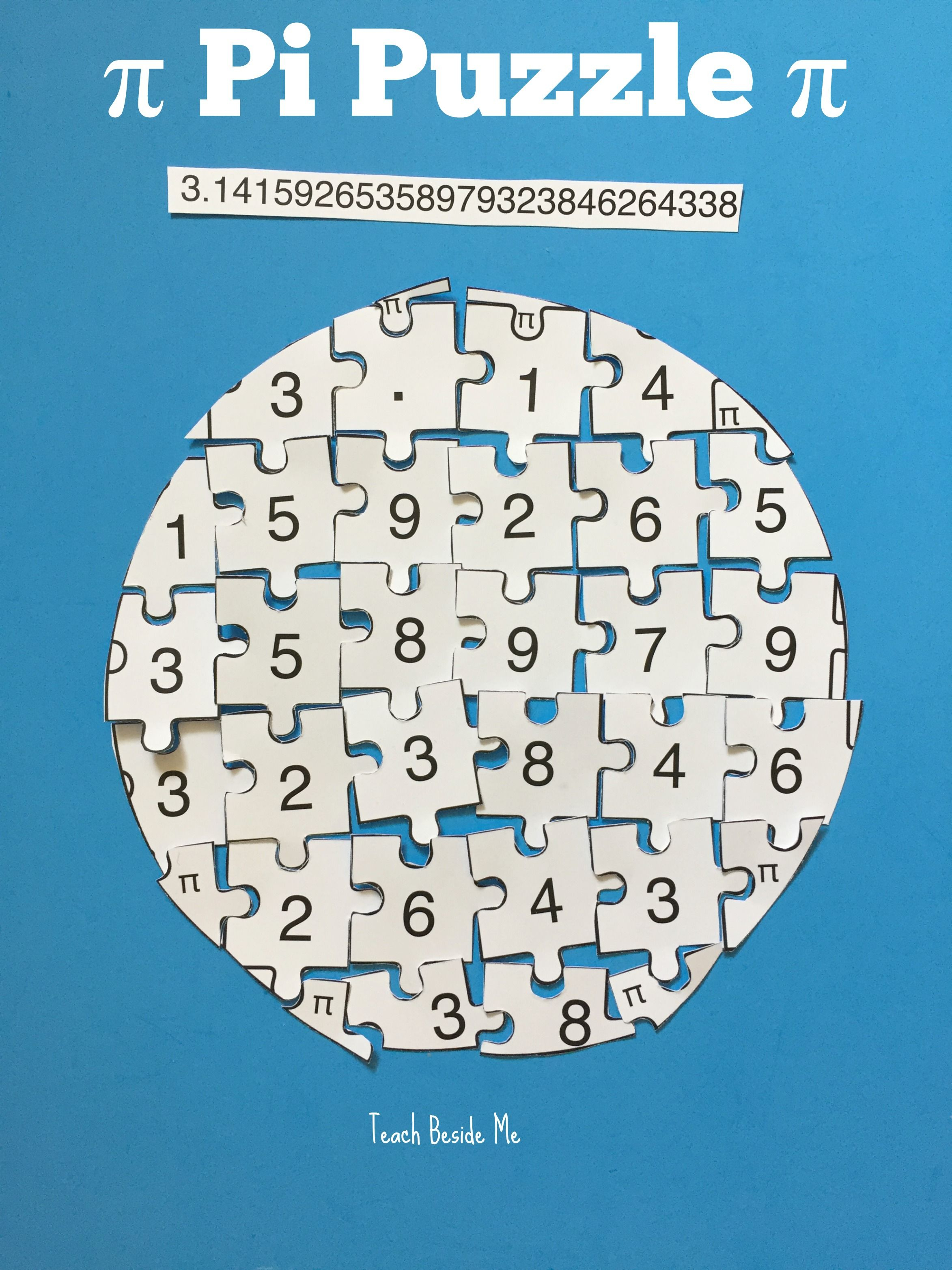 Printable Pi Puzzle For Pi Day | Teach Beside Me | Teaching Math - Printable Puzzle Of The Day