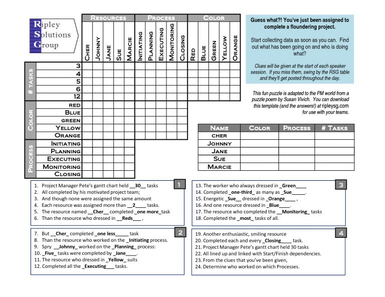 Printable Puzzles For Adults | Logic Puzzle Template - Pdf | Puzzles ...